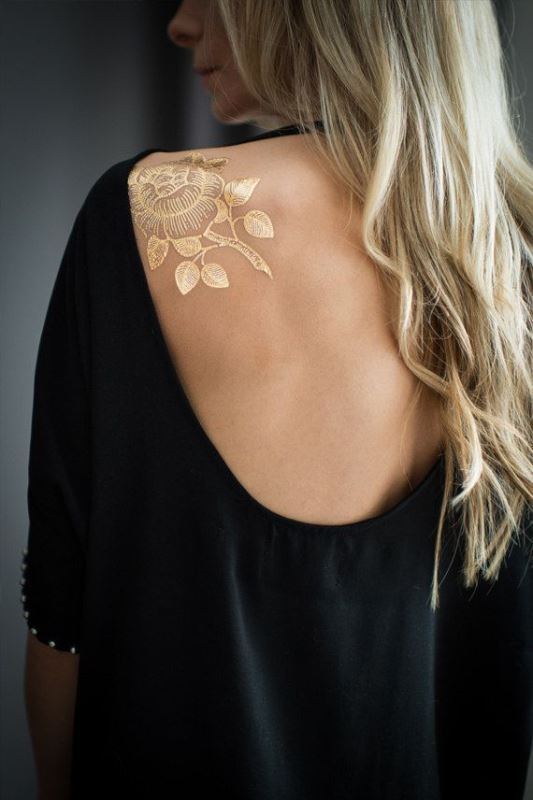 Trendy and shiny metallic flash tattoos to try  25