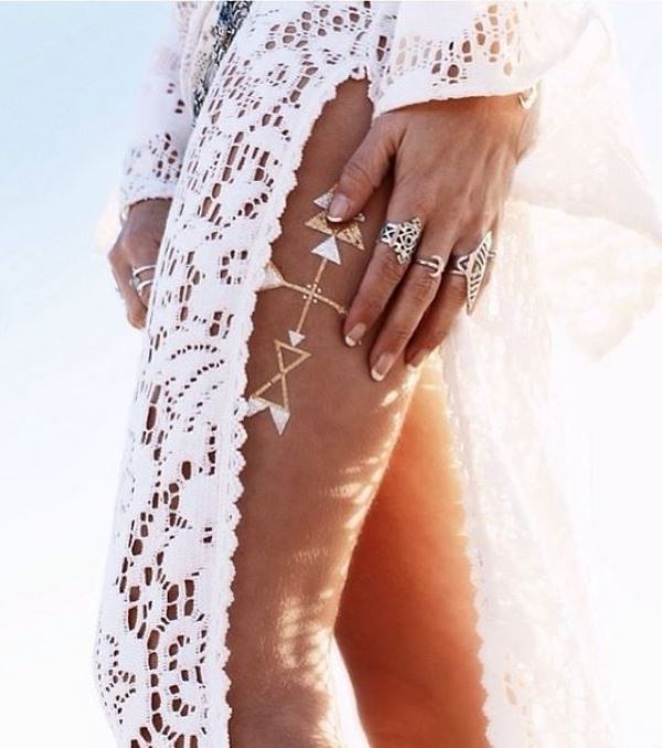 Trendy and shiny metallic flash tattoos to try  3