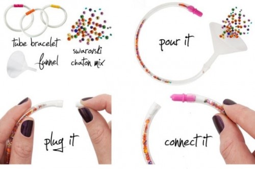 Awesome DIY Crystal Tube Bracelet