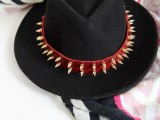 Awesome DIY Spiked Hat Band2