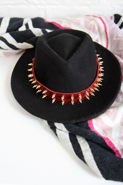Awesome DIY Spiked Hat Band