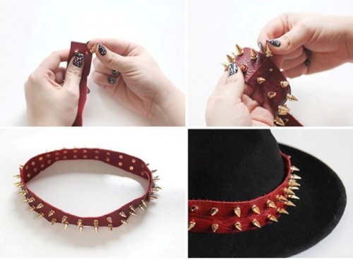 Awesome DIY Spiked Hat Band