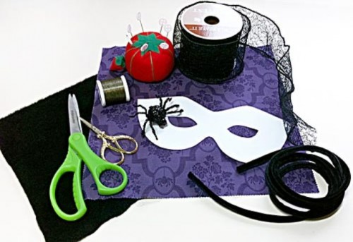 Chic DIY Jeweled Spider Mask For Halloween Party