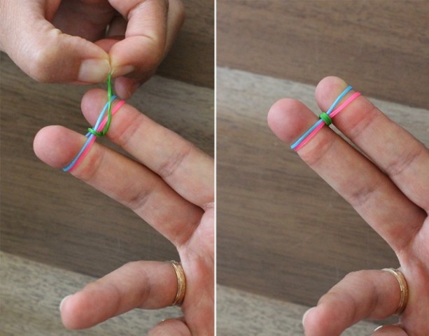 Colorful DIY Finger Fishtail Loom Bracelet 4
