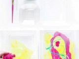 Colorful DIY Neon Marbled Jewelry Tray3