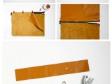 Comfortable DIY Leather Strap Clutch5