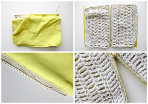 Comfortable DIY Treble Crochet Zip Pouch