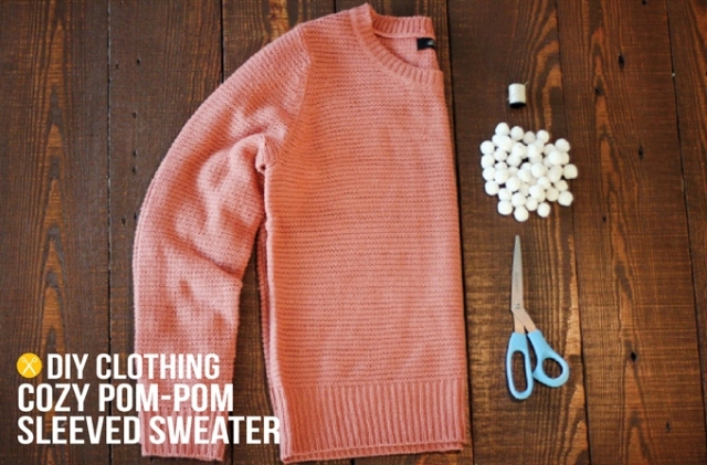 Creative DIY Pom Pom Sweater 2