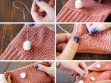 Creative DIY Pom Pom Sweater3
