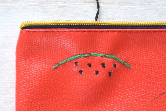 Creative DIY Watermelon Embroidered Clutch 11
