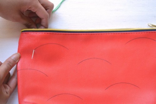 Creative DIY Watermelon Embroidered Clutch
