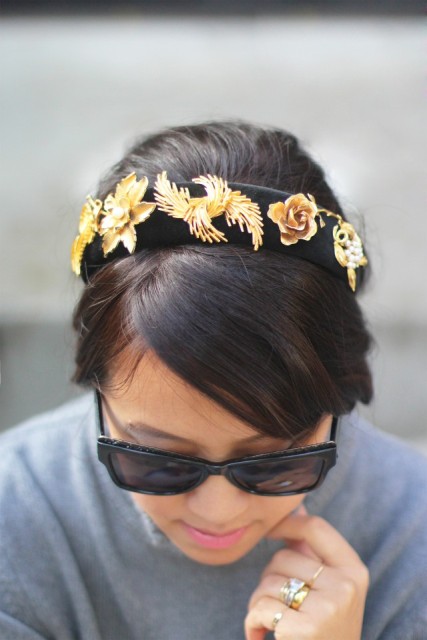Cute DIY Dolce & Gabbana Inspired Vintage Brooch Headband