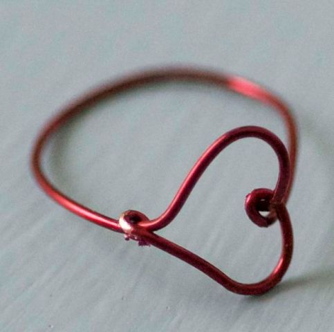 Cute DIY Wire Heart Finger Ring