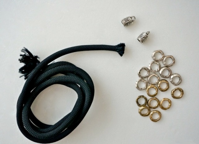 DIY Posh Ringed Cord Necklace 2
