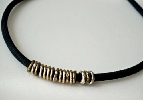 DIY Posh Ringed Cord Necklace