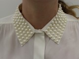 DIY Stylish Pearl Stud Collar3