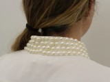 DIY Stylish Pearl Stud Collar4