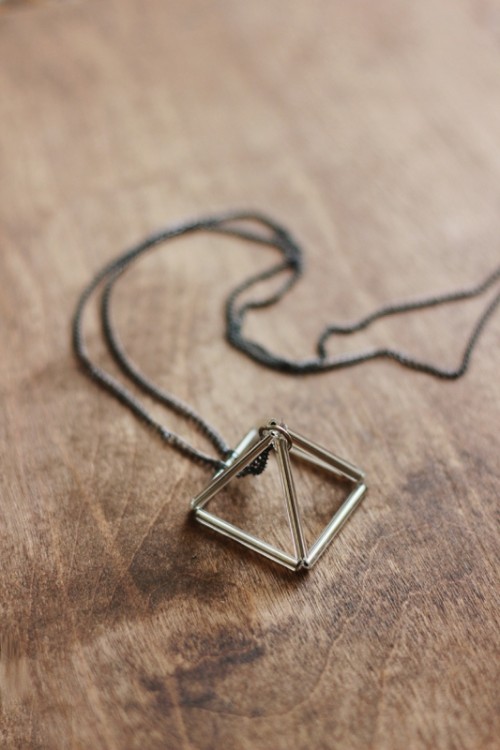 Casual DIY Triangle Prism Necklace