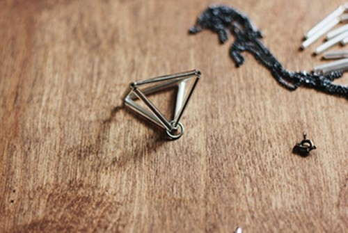 Casual DIY Triangle Prism Necklace