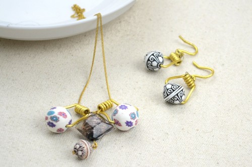 DIY Your Own Earrings and Necklace with Polymer Clay Beads