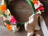 Delicate DIY Paper Flower Crown39