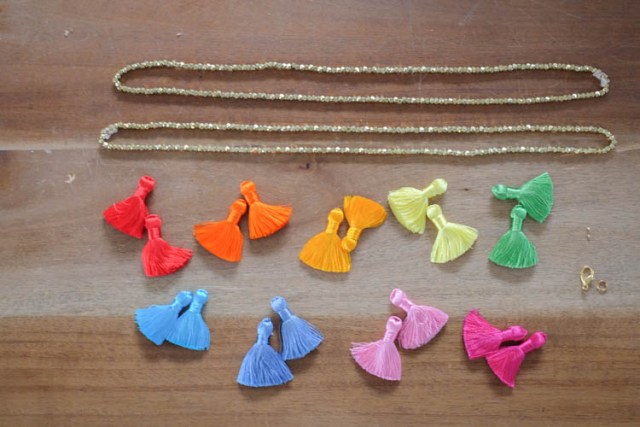 Easy To Make DIY Beaded Tassel Necklace 2
