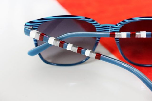 Easy To Make DIY Striped 4th Of July Sunglasses