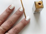 Elegant DIY Dots Nail Art With Delicate Rings3