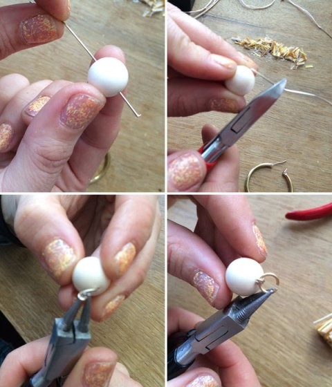 Fabulous DIY Earrings From Brass Headpins