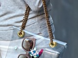 Fashionable DIY Chain Strap Swarovski Embellished Clutch