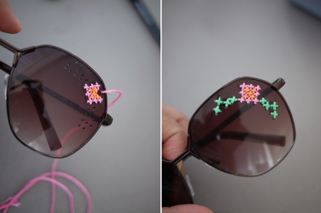 Floral DIY Embroidered Sunglasses 5
