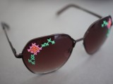 Floral DIY Embroidered Sunglasses6