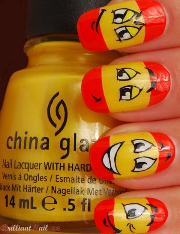 Picture Of Funny Cartoon Nail Art Designs 10