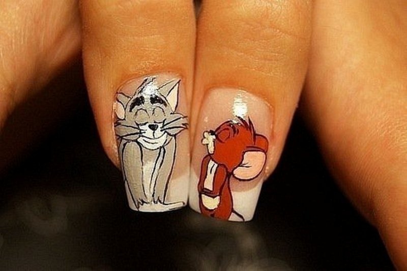 Picture Of Funny Cartoon Nail Art Designs 2