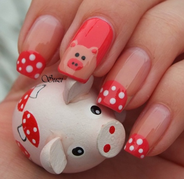Picture Of Funny Cartoon Nail Art Designs 6