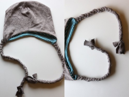 Funny DIY Snowy Day Hat From An Old Sweater