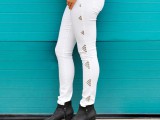 Gentle And Rock’N’Roll DIY Triangle Studded Jeans3