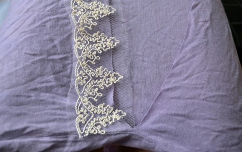 Gentle DIY Lace Insert T Shirt