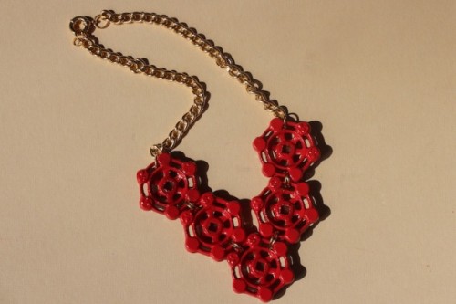 DIY Nautical Statement Red Necklace