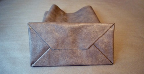 No Sew DIY Leather Paper Bag Clutch