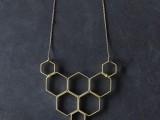 Original DIY Honeycomb Statement Necklace