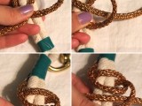 Original DIY Metallic Rope Necklace4