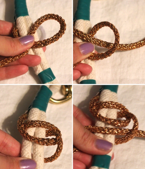 Original DIY Metallic Rope Necklace