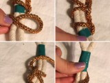 Original DIY Metallic Rope Necklace5
