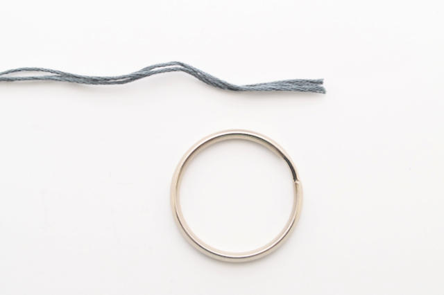 Posh DIY Thread Wrapped Bib Necklace With Ordinary Key Rings 3