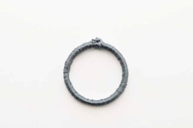 Posh DIY Thread Wrapped Bib Necklace With Ordinary Key Rings 5