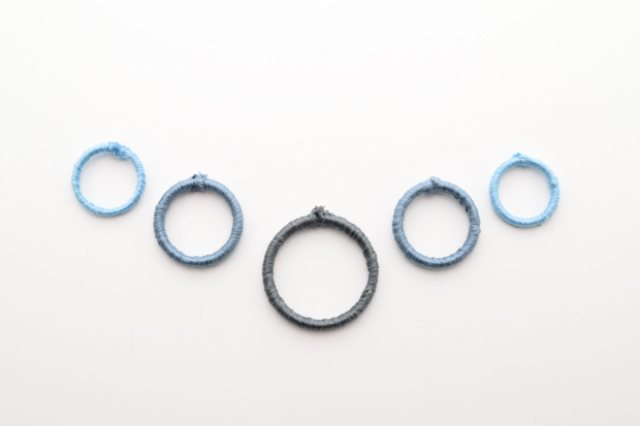 Posh DIY Thread Wrapped Bib Necklace With Ordinary Key Rings 6