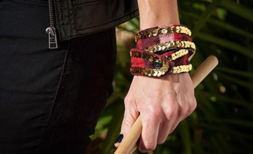 Rockin’ DIY Plaid Sequin Cuffs