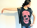 Rock’N’Roll DIY Fringe Sleeve T-shirt