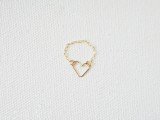Romantic DIY Chain Heart Ring7